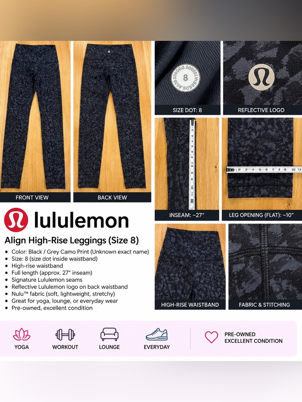 lululemon
Align High-Rise Leggings (Size 8)